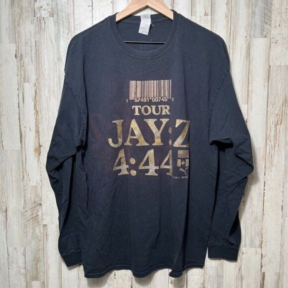 Jay-Z 4:44‎ Black Long Sleeve Shirt Tour Rap Album Concert Merch Sprint Mens XL